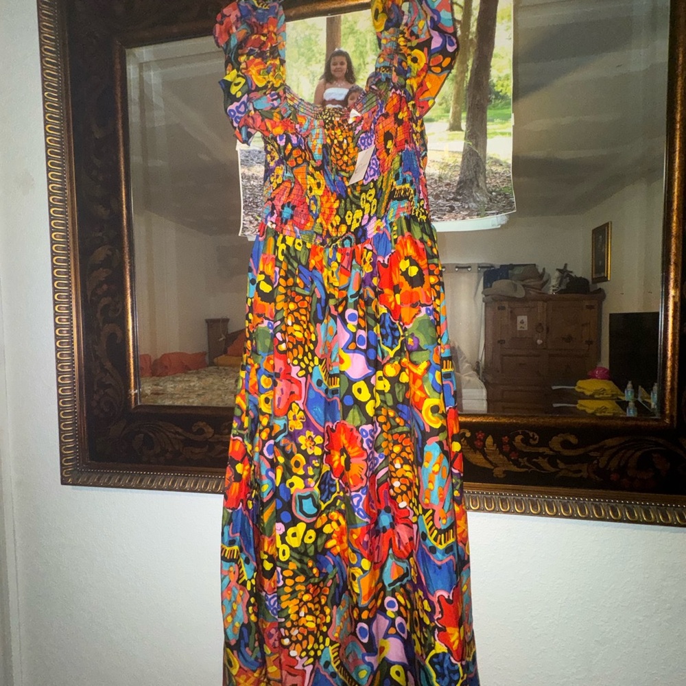 Colorful Abstract Maxi Dress - Picture 6 of 6
